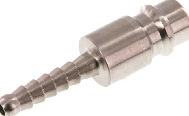 Kupplungsstecker (NW7,2) 4mm Schlauch, Edelstahl