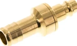 Kupplungsstecker (NW7,2) 13 (1/2")mm Schlauch, Messing, beidseitig absperrend