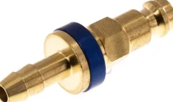 Kupplungsstecker (NW5) 6 (1/4")mm Schlauch, blau, Sechseck SW10