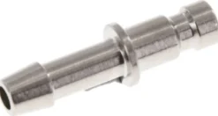 Kupplungsstecker (NW2,7) 4mm Schlauch, Messing vernickelt