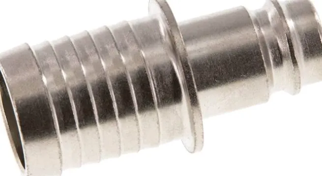 Kupplungsstecker (NW10) 19 (3/4")mm Schlauch, Stahl gehärtet & vernickelt
