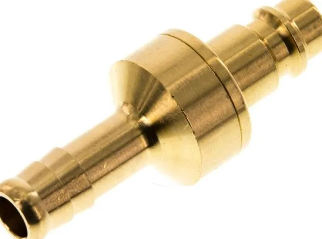 Kupplungsstecker (NW7,2) 9 (3/8")mm Schlauch, Messing, beidseitig absperrend