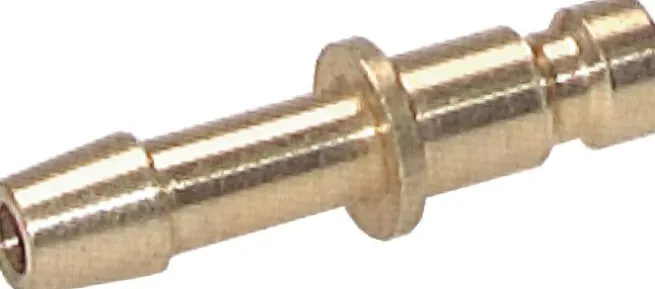 Kupplungsstecker (NW2,7) 3mm Schlauch, Messing