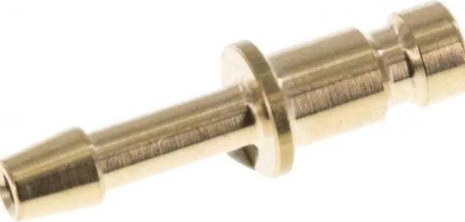 Kupplungsstecker (NW2,7) 3mm Schlauch, Messing