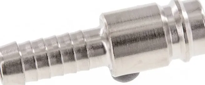 Kupplungsstecker (NW10) 9 (3/8")mm Schlauch, Stahl gehärtet & vernickelt