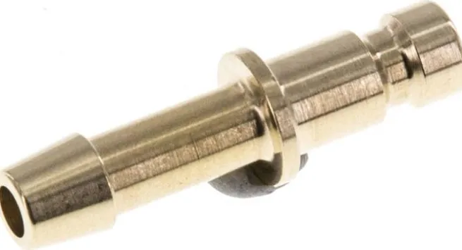 Kupplungsstecker (NW2,7) 4mm Schlauch, Messing