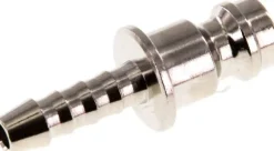 Kupplungsstecker (NW5) 4mm Schlauch, Messing vernickelt