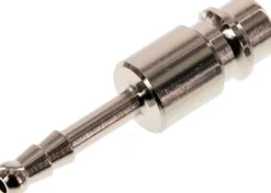 Kupplungsstecker (NW7,2) 4mm Schlauch, Messing vernickelt