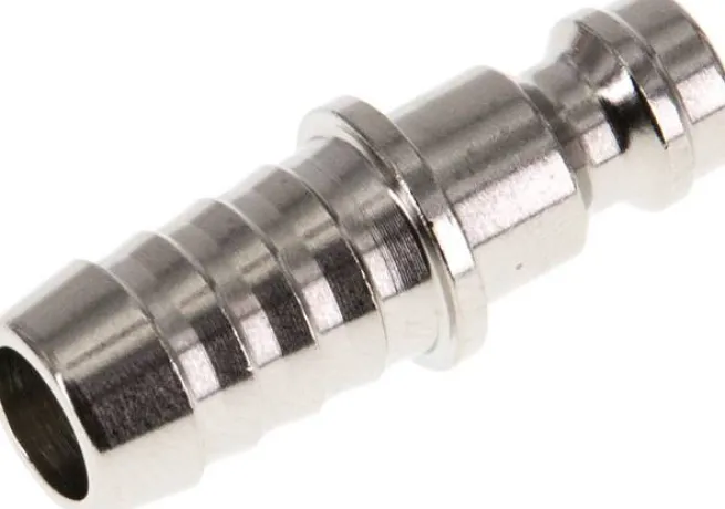 Kupplungsstecker (NW5) 9 (3/8")mm Schlauch, Messing vernickelt