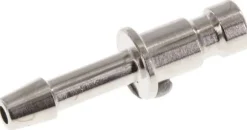 Kupplungsstecker (NW2,7) 3mm Schlauch, Messing vernickelt