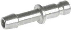 Kupplungsstecker (NW2,7) 3mm Schlauch, Messing vernickelt
