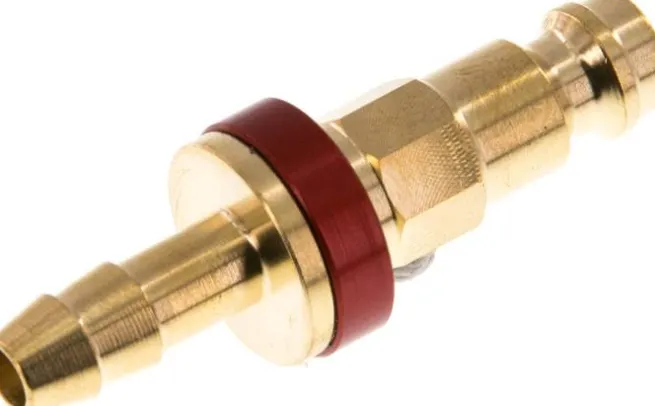 Kupplungsstecker (NW7,2) 4mm Schlauch, Messing