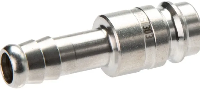 Kupplungsstecker (NW10) 10mm Schlauch, Stahl gehärtet & vernickelt
