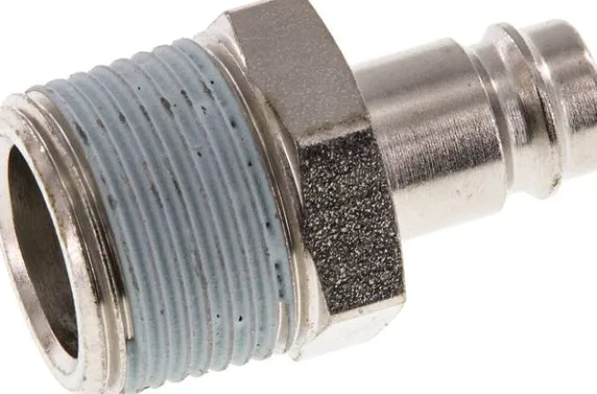 Kupplungsstecker (NW10) R 3/4"(AG), Stahl gehärtet & vernickelt