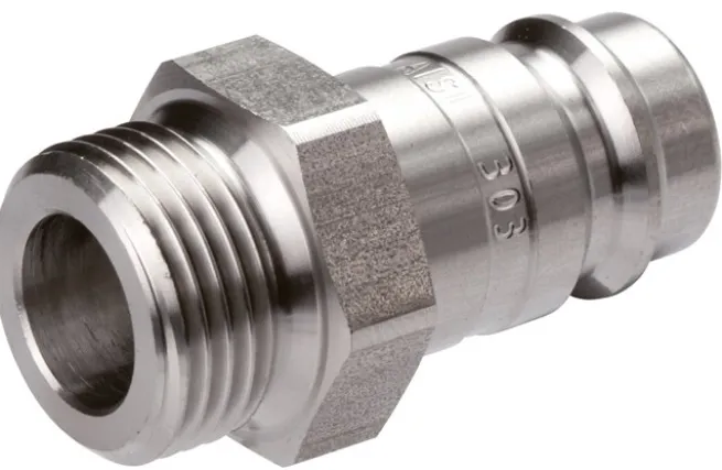 Kupplungsstecker (NW10) R 3/4"(AG), Stahl gehärtet & vernickelt