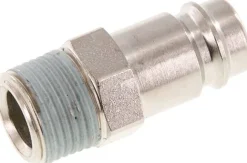 Kupplungsstecker (NW10) R 3/8"(AG), Stahl gehärtet & vernickelt