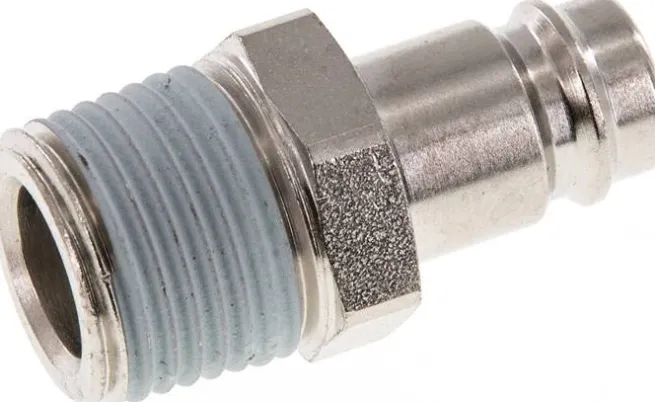 Kupplungsstecker (NW10) R 1/2"(AG), Stahl gehärtet & vernickelt