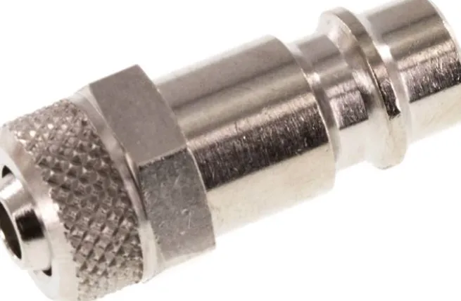 Kupplungsstecker (NW7,2) 8x6mm Schlauch, Messing vernickelt
