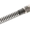 Kupplungsstecker (NW5) 8x6mm Schlauch m. Knickschutz, beidseitig absperrend, Messing vernickelt