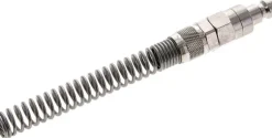 Kupplungsstecker (NW5) 8x6mm Schlauch m. Knickschutz, beidseitig absperrend, Messing vernickelt