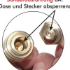 Kupplungsstecker (NW5) 6x4mm Schlauch, Messing, beidseitig absperrend, Messing