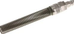 Kupplungsstecker (NW7,2) 12x9mm Schlauch m. Knickschutz, Messing vernickelt