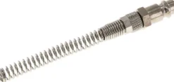 Kupplungsstecker (NW7,2) 6x4mm Schlauch m. Knickschutz, Messing vernickelt