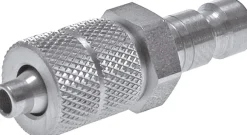 Kupplungsstecker (NW2,7) 6x4mm Schlauch, Messing vernickelt