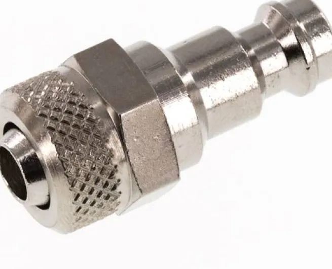 Kupplungsstecker (NW5) 8x6mm Schlauch, Messing vernickelt