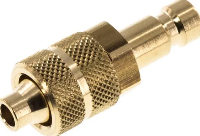 Kupplungsstecker (NW2,7) 6x4mm Schlauch, Messing