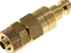 Kupplungsstecker (NW5) 8x6mm Schlauch, Messing, beidseitig absperrend