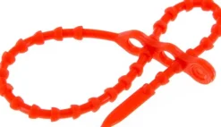 Lösbarer Kabelbinder, 180mm, 2 Befestigungsaugen, rot