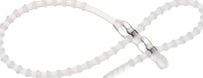 Lösbarer Kabelbinder, 320mm, 2 Befestigungsaugen, natur