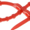 Lösbarer Kabelbinder, 120mm, 2 Befestigungsaugen, rot