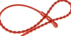 Lösbarer Kabelbinder, 500mm, 2 Befestigungsaugen, rot