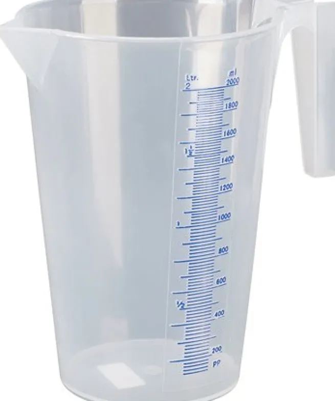 1 ltr. Messbecher (PP, transparent), mit Skalierung, lebensmittelecht