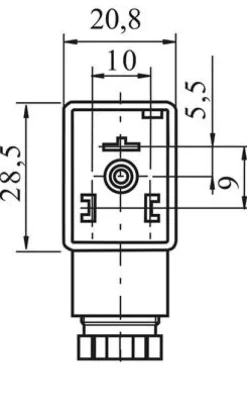 Magnetspule 230 V AC, Bauform M, Steckergröße 1B