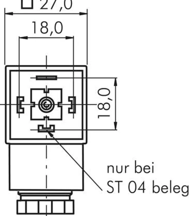 Magnetspule 230 V AC, Bauform P, Steckergröße 3