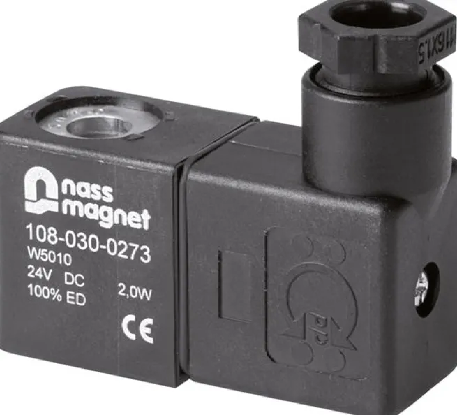 Magnetspule 24 V=, Bauform K, Steckergröße 1