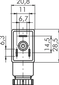 Magnetspule 12 V=, Bauform Z, Steckergröße 1