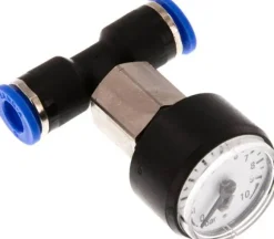 Manometer 0 - 10bar, 6mm Schlauch, IQS-Standard
