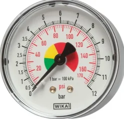 Manometer f. HRF 63mm, 0 - 12 bar, R 1/4"