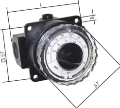 Manometerregler, G 2", 0 - 3 bar