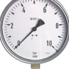 Manometer senkrecht (CrNi/Ms), 160mm, 0 - 1,6 bar