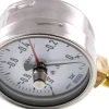 Manometer senkrecht (CrNi/Ms), 100mm, -1 bis 0 bar, mit rückstellbarem Schleppzeiger