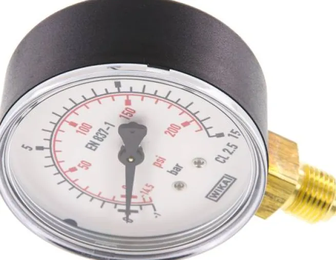 Manometer senkrecht (KU/Ms), 63mm, -1 bis 15 bar, G 1/4"