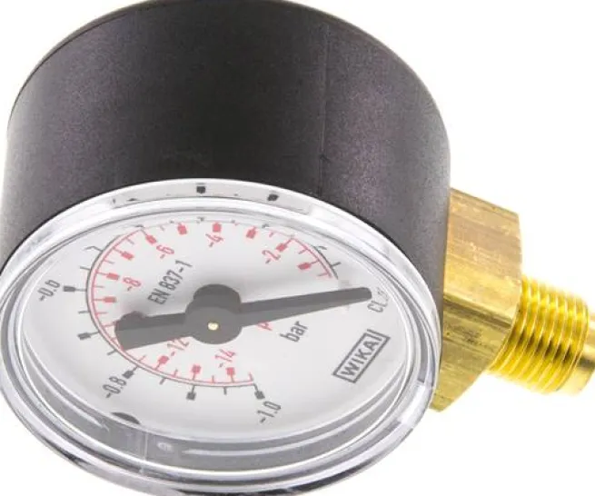 Manometer senkrecht (KU/Ms), 40mm, -1 bis 0 bar, G 1/8"
