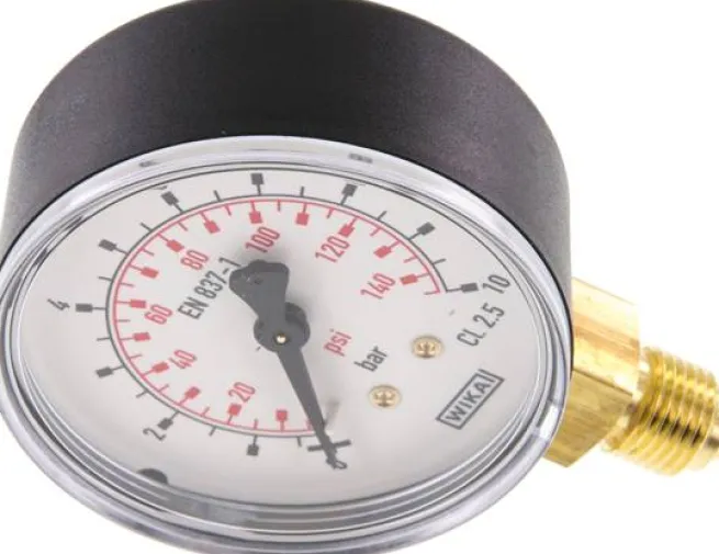 Manometer senkrecht (KU/Ms), 63mm, 0 bis 10 bar, G 1/4"