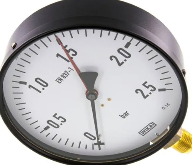 Manometer senkrecht, 160mm, 0 - 2,5 bar