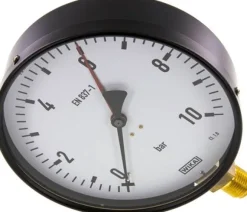 Manometer senkrecht, 160mm, 0 - 10 bar
